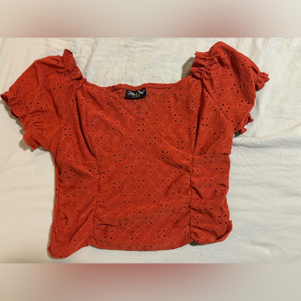 Rust colored cropped top 🧡
